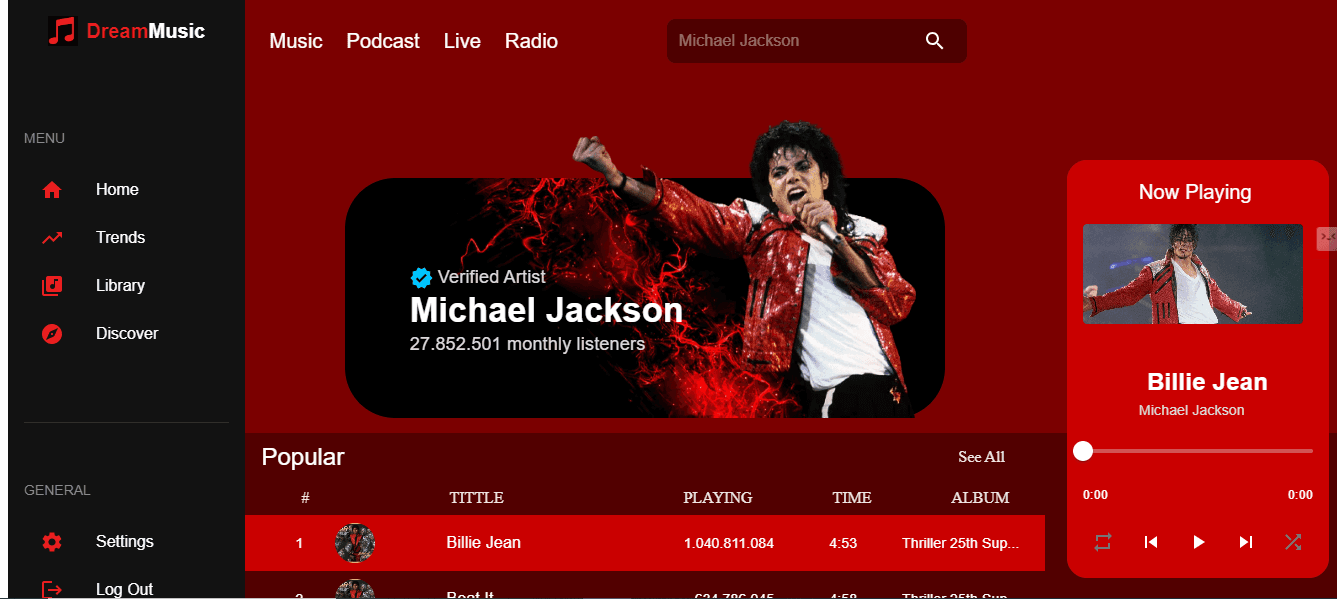 Dream Music App screenshot